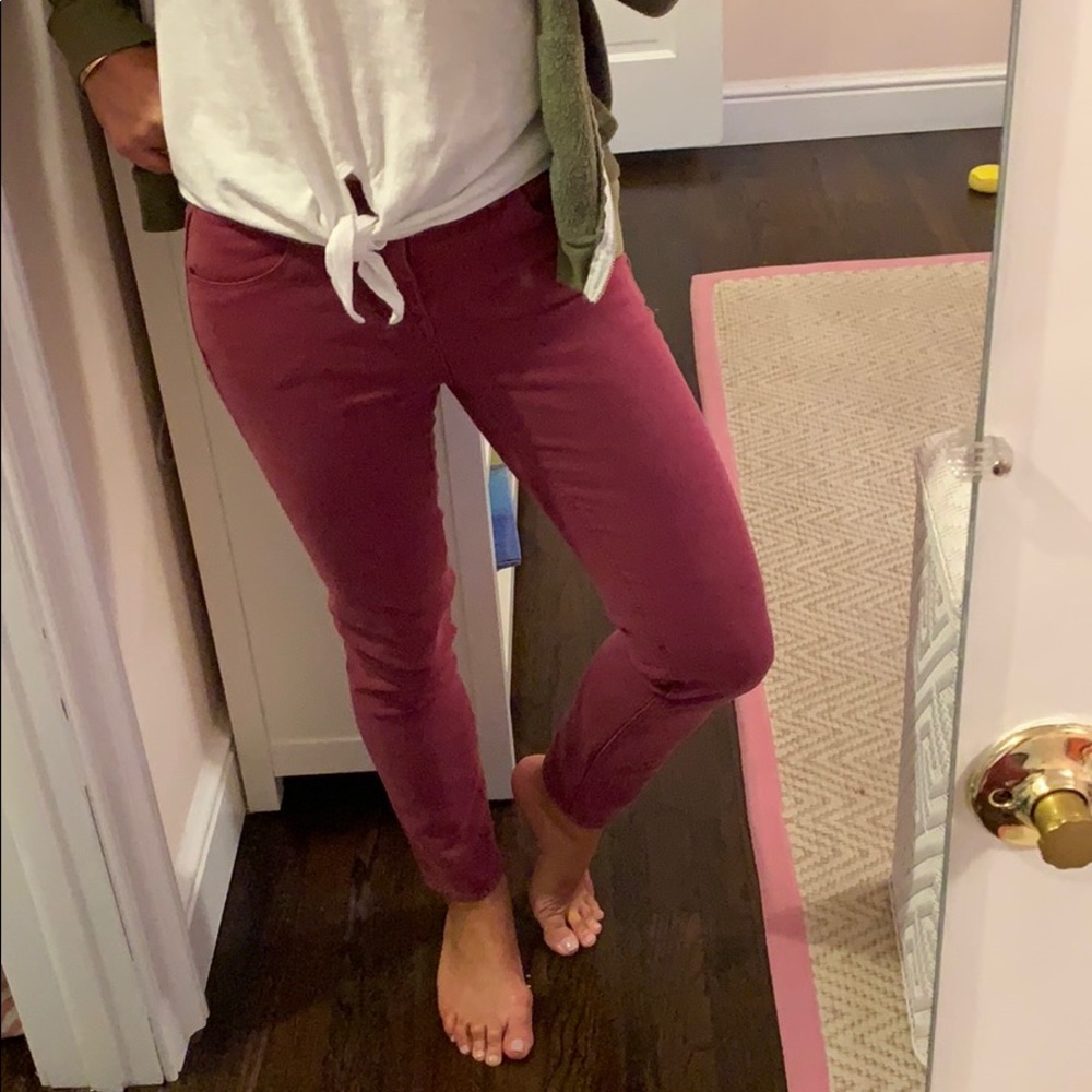 Madewell wine color jeans